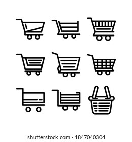 Cart Shopping icon or logo isolated sign symbol vector illustration - Collection of high quality black style vector icons
