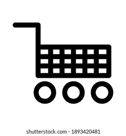 cart shopping icon or logo isolated sign symbol vector illustration - high quality black style vector icons
