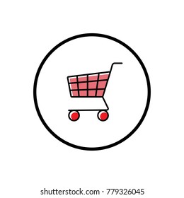 Cart shopping icon vector illustration on white background