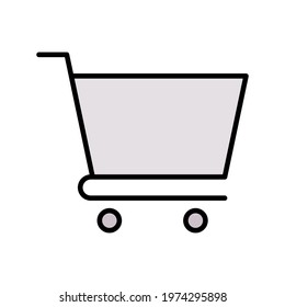 Cart, shopping, shopping cart icon vector image. Can also be used for shopping and ecommerce. Suitable for use on web apps, mobile apps and print media.