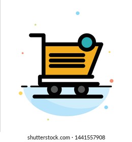 Cart, Shopping, Shipping, Item, Store Abstract Flat Color Icon Template
