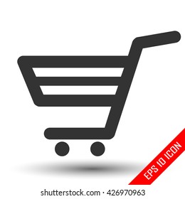 Cart for shopping. Cart simple logo. Cart icon isolated on a white background. Vector illustration.