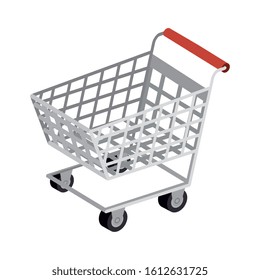 cart shopping transportation isolated icon vector illustration design