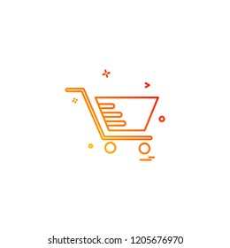 Cart shopping trolley buy icon