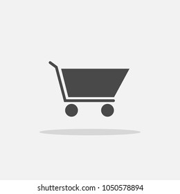 cart or shopping trolley vector icon
