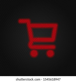 Cart, shopping vector Light red color retro style vector icon