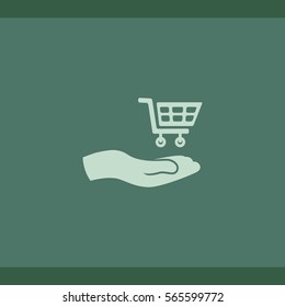 Cart for shopping, vector logo
