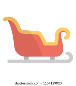 
A cart with skis on lower edges to make it less frictioned, icon of sleigh 
