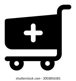 Icono sólido de carro de la sección de iconos de tienda en línea, adecuado para productos en línea compra y venta de negocios