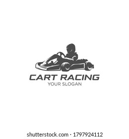 cart sport racing  silhouette logo