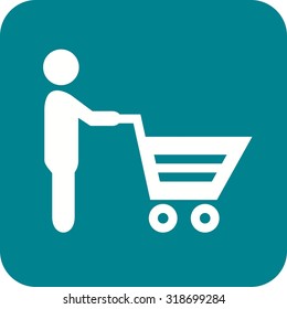 Cart, store, grocery icon vector image. Can also be used for activities. Suitable for use on web apps, mobile apps and print media.