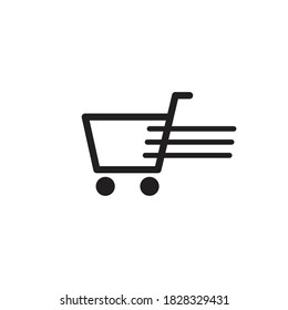Cart symbol vector. Shopping logo design.