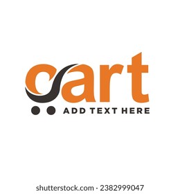 cart text with cart abstract symbol.