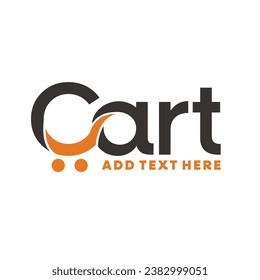 cart text with cart abstract symbol.