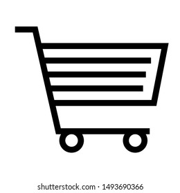 cart thin line vector icon