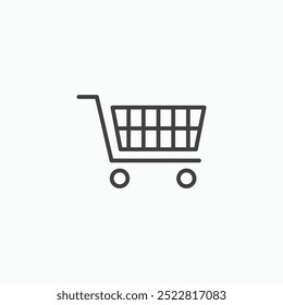 Cart thin liner icon isolated