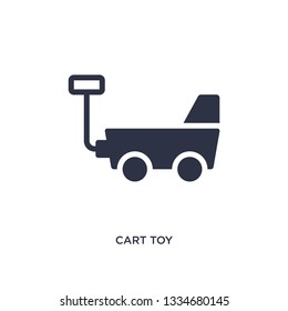 cart toy icon. Simple element illustration from toys concept. cart toy editable symbol design on white background. Can be use for web and mobile.