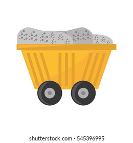 cart train mining full mineral vector illustration eps 10