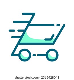 cart troli purchase e commerce dual tones icon