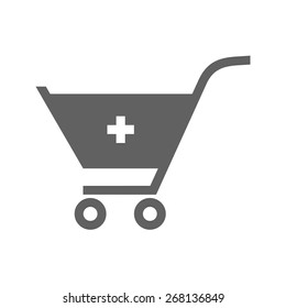 Cart, trolley, basket icon vector image. Can also be used for eCommerce, shopping, business. Suitable for web apps, mobile apps and print media.