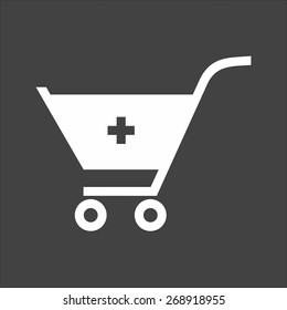 Cart, trolley, basket icon vector image. Can also be used for eCommerce, shopping, business. Suitable for web apps, mobile apps and print media.