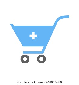 Cart, trolley, basket icon vector image. Can also be used for eCommerce, shopping, business. Suitable for web apps, mobile apps and print media.
