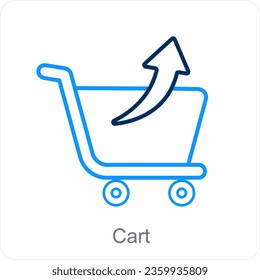 Concepto de icono de carro y carro