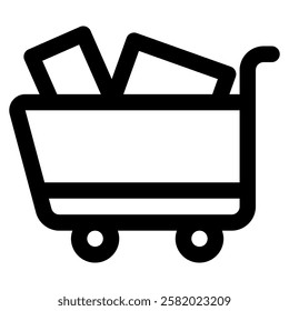 Cart Trolley Icon for E-Commerce Shop