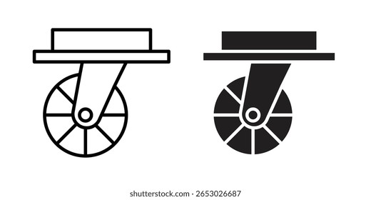 Cart trolley wheel icon Logo Design Vector Template Illustration