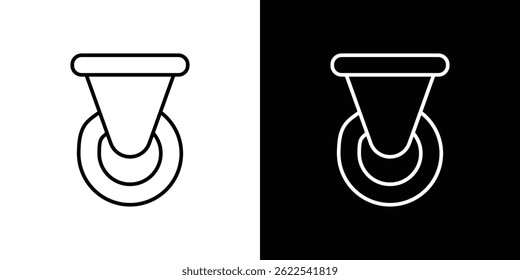 Cart trolley wheel icon outline. linear style for apps