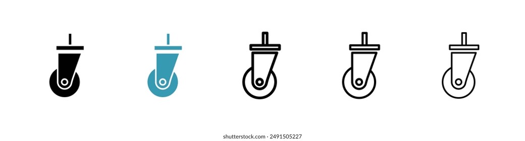 Cart trolley wheel icon pack