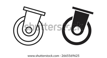 Cart trolley wheel icon. Vector Illustration. Isolated vector Illustration. EPS Illustration.