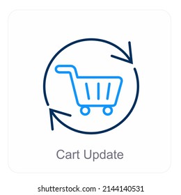 Cart Update And Trolley Icon Concept