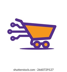 Warenkorb Vektorgrafik abstraktes Logo moderner Stil