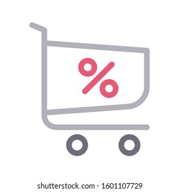 cart vector color line icon 