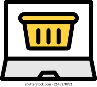 cart vector color line icon