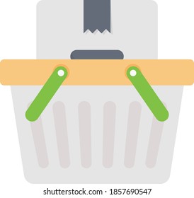 cart vector flat colour icon