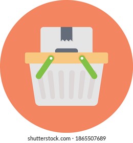 cart vector flat colour icon