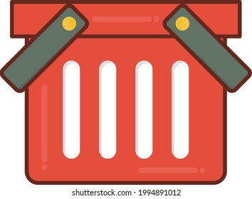 cart vector flat colour icon