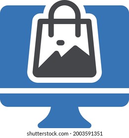 cart vector glyph colour icon