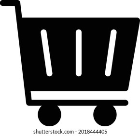 cart vector glyph flat icon