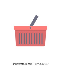 Cart vector icon, buyer sign isolated on vector icon a white background. Basket Store icon Online store or e-shop concept. Flat design style