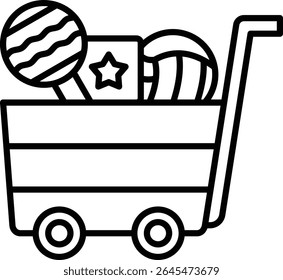 Cart vector icon. Can be used for printing, mobile and web applications.