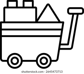 Icono de Vector Carrito. Se puede utilizar para aplicaciones de impresión, móviles y de Web.