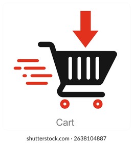 Cart vector icon concept design
