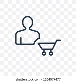 Cart vector icon isolated on transparent background, Cart logo concept