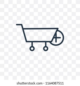 Cart vector icon isolated on transparent background, Cart logo concept