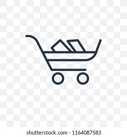 Cart vector icon isolated on transparent background, Cart logo concept