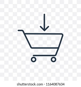 Cart vector icon isolated on transparent background, Cart logo concept