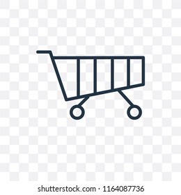 Cart vector icon isolated on transparent background, Cart logo concept